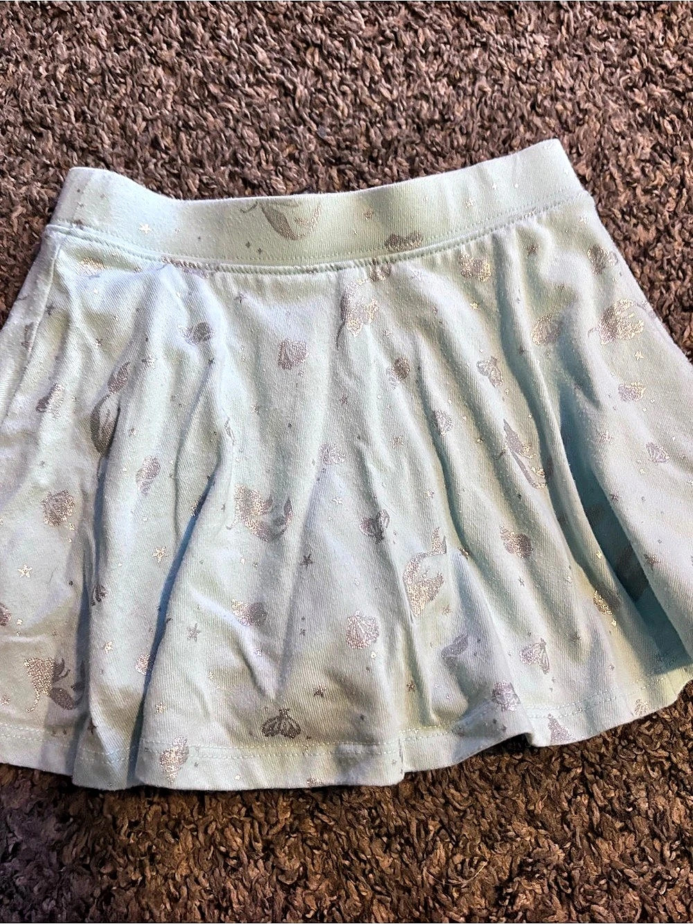 Disney The little mermaid Print Blue Skirt Girls Size 2T